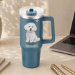 Bichon Frise 40 oz Tumbler with Handle and Straw Lid