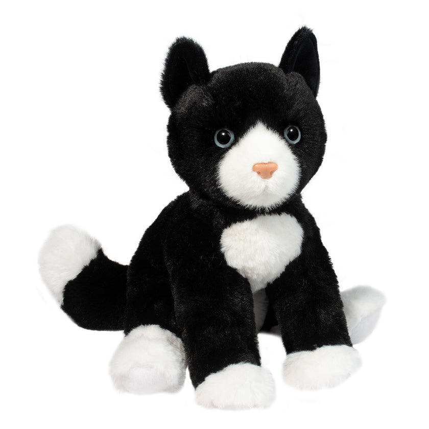 Black and White Cat Plush Soft Cat Stuffed Animal 