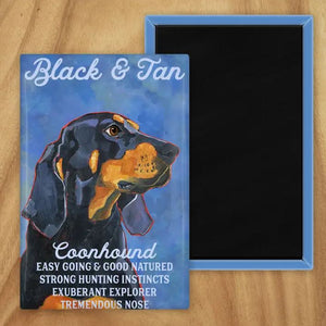 Behold our classic Coonhound magnet, meticulously reproduced from an original oil painting by the renowned artist Ursula Dodge. This exquisite 2