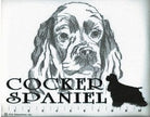 Cocker Spaniel, Black Embroidered Tee Shirt