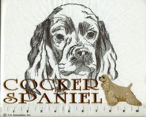 Cocker Spaniel, Buff Embroidered Tee Shirt