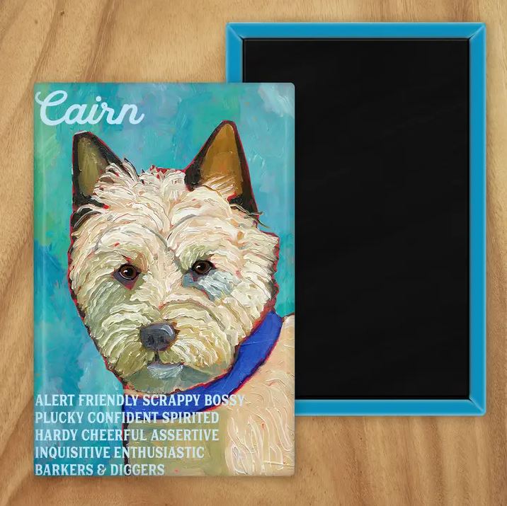 Behold our classic Cairn magnet, meticulously reproduced from an original oil painting by the renowned artist Ursula Dodge. This exquisite 2