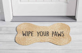 Dog Bone Wipe Your Paws - Jute Door Mat