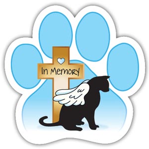 Cat Memorial Paw Car Trunk Magnet
