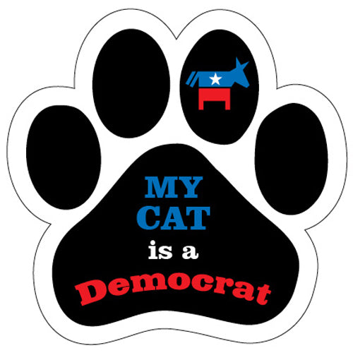My Cat Is A Democrat Paw Car Trunk Magnet