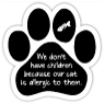 Cat is Allergic To Children Paw Car Trunk Magnet