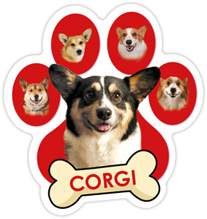 Corgi Paw Car Trunk Magnet Red