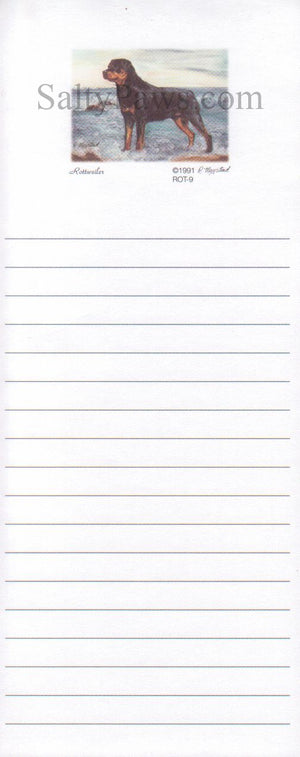 Rottweiler List Note Pad