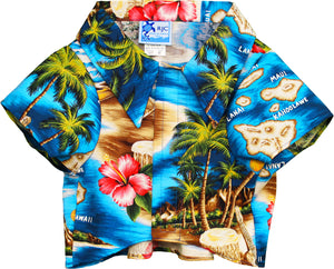 Turquoise Islands Dog/Cat Hawaiian Aloha Shirt