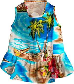 Turquoise Islands Hawaiian Aloha Dog/Cat Dress
