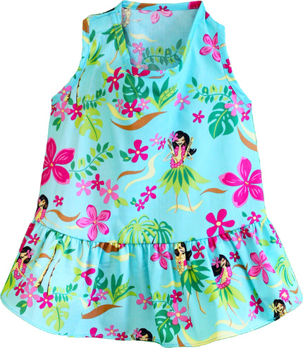 Teal Hawaiian Aloha Dog/Cat Dress