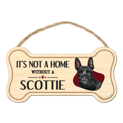 Scottie Wooden Bone Sign