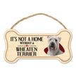 Wheaten Terrier Wooden Bone Sign