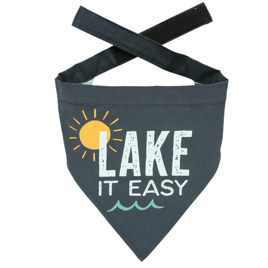 Lake It Easy Dog Reversible Bandana