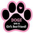 Dogs are a Girl's Best Friend Paw Car Trunk Magnet