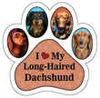 Dachshund Long Haired Paw Car Trunk Magnet