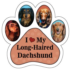 Dachshund Long Haired Paw Car Trunk Magnet