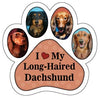 Dachshund Long Haired Paw Car Trunk Magnet