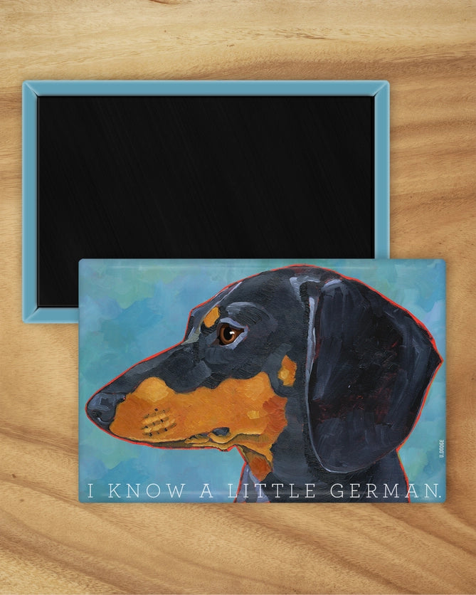 Dachshund Know A Little German Magnet UD