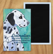 Behold our classic Dalmatian magnet, meticulously reproduced from an original oil painting by the renowned artist Ursula Dodge. This exquisite 2