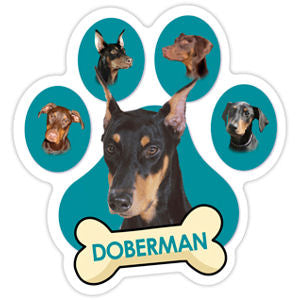 Doberman Paw Car Trunk Magnet Teal