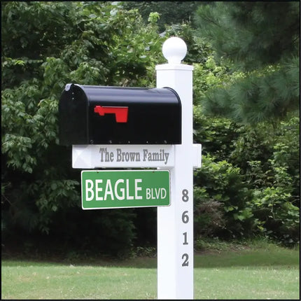 Made in the USA from a durable plastic. Featuring vivid green and white coloring. These street signs are a great addition to any wall, mailbox, dog house, and more! A perfect gift for yourself or for those pet lovers in your life. From Afghan to Wheaten Terrier. Measuring 5.75 by 17.25 inches. 