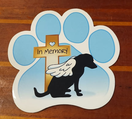 Dog Memorial Paw Car Trunk Magnet