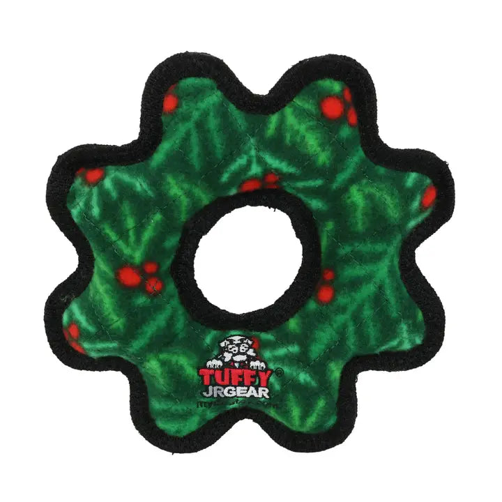 Tuffy Holiday Jr Gear Ring Wreath Dog Toy