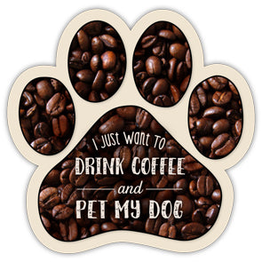 Coffee and Dogs Paw Car Trunk Magnet