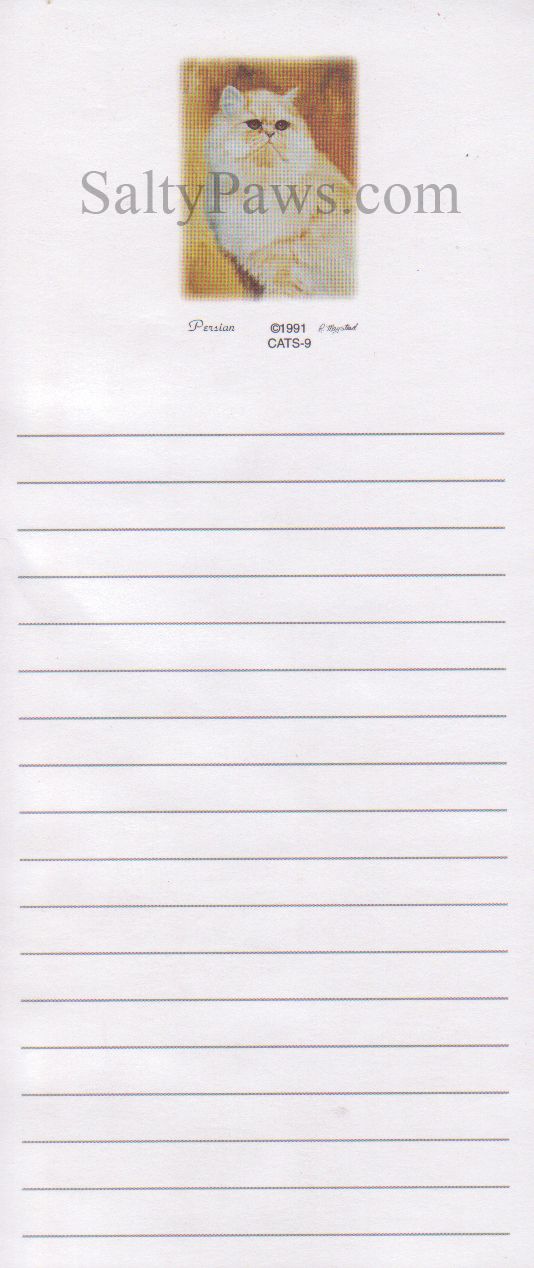 Persian Cat (Cream) List Note Pad