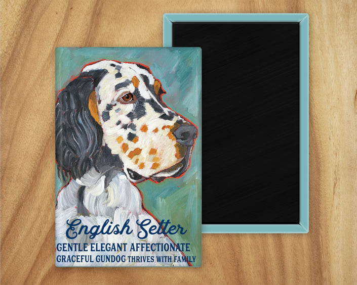 English Setter Tri-color Magnet UD