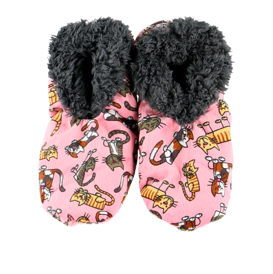 Cat Nap Blue Pink Slippers