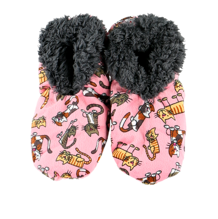 Cat Nap Blue Pink Slippers