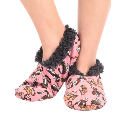 Cat Nap Blue Pink Slippers