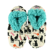 Cat Nap Blue Fuzzy Slippers