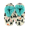 Cat Nap Blue Fuzzy Slippers