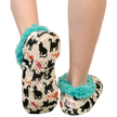 Cat Nap Blue Fuzzy Slippers