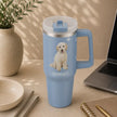 Goldendoodle 40 oz Tumbler with Handle and Straw Lid