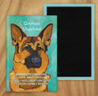 Behold our classic German Shepherd Magnet, meticulously reproduced from an original oil painting by the renowned artist Ursula Dodge. This exquisite 2