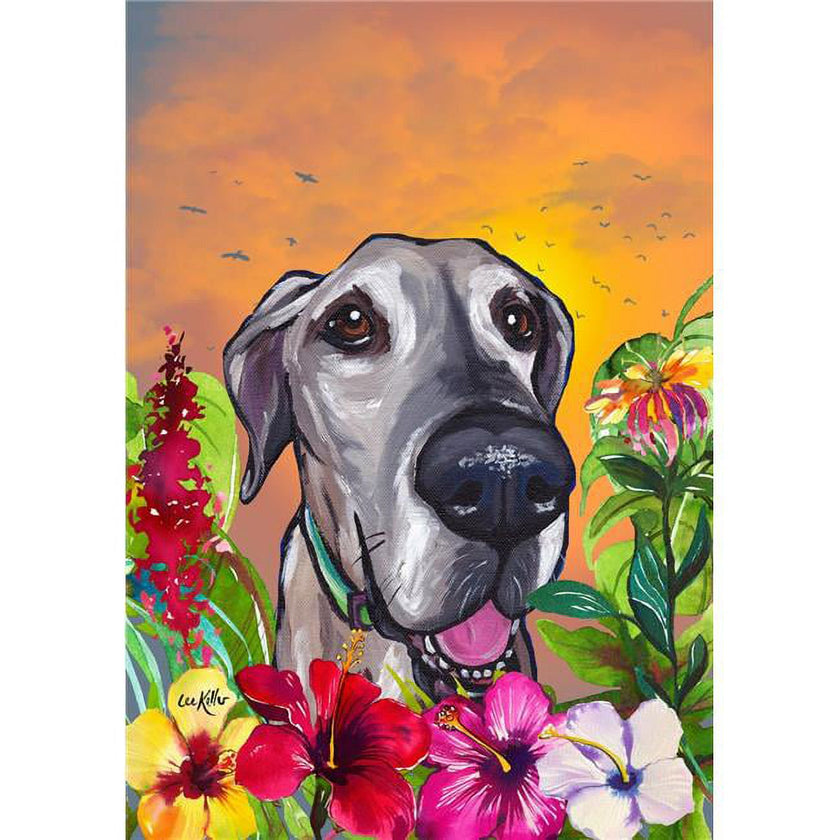 Great Dane Tropical Large House Flag