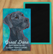 Behold our classic Great Dane Magnet, meticulously reproduced from an original oil painting by the renowned artist Ursula Dodge. This exquisite 2