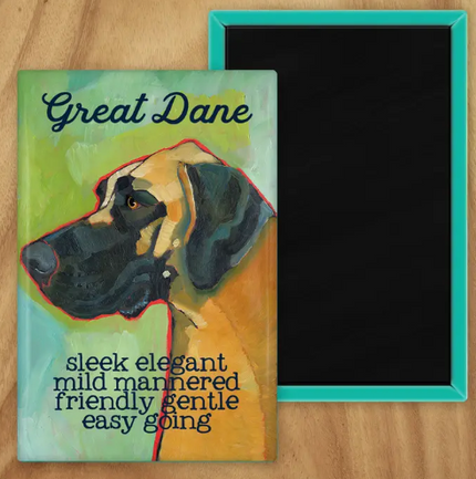 Great Dane Fawn Side Profile Magnet UD