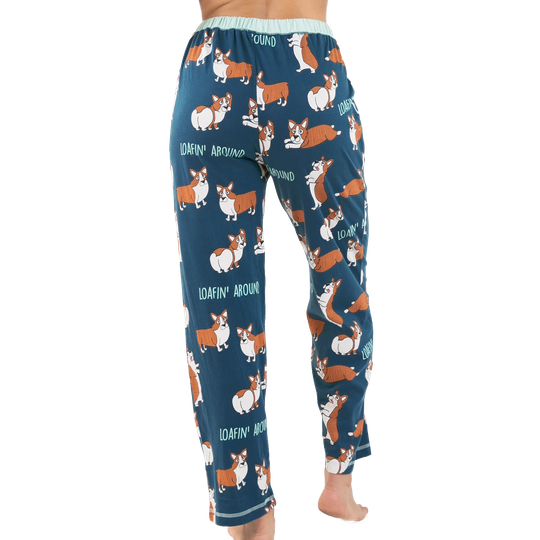 Loafin' Around Corgi Regular Fit Pajama Pant