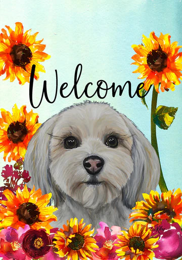 Havanese Garden Flag (Welcome)