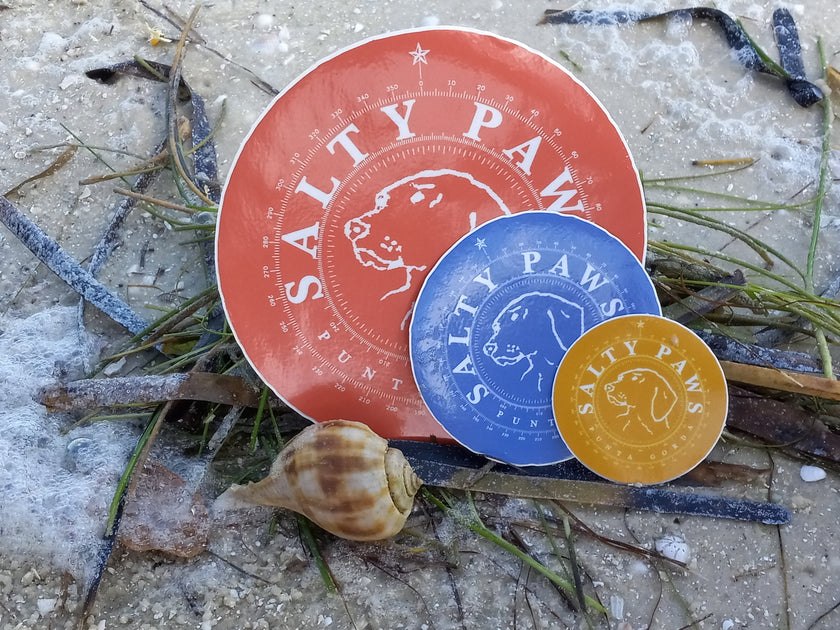 Salty Paws Logo Sticker - Blue