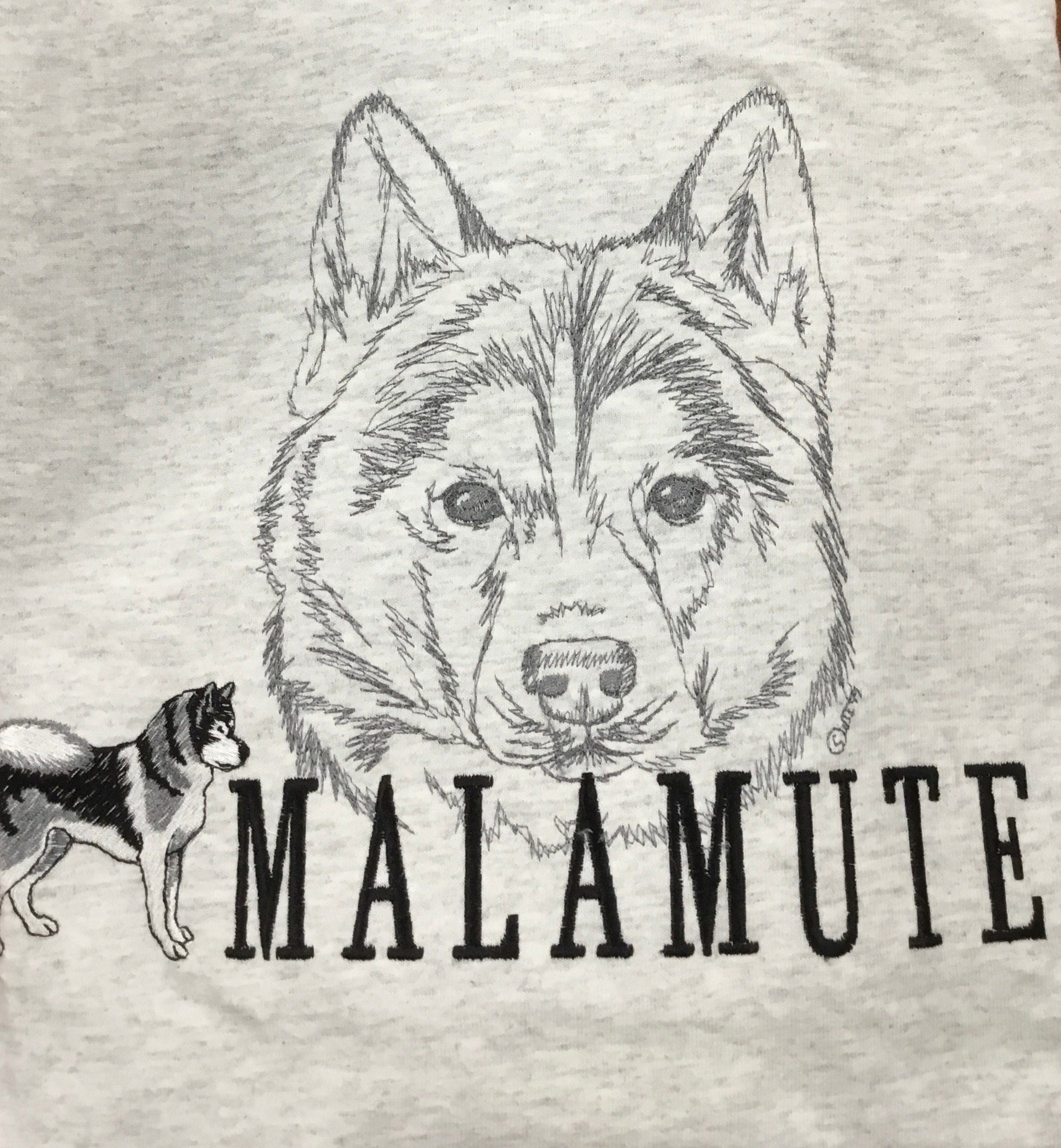 Malamute Embroidered Tee Shirt