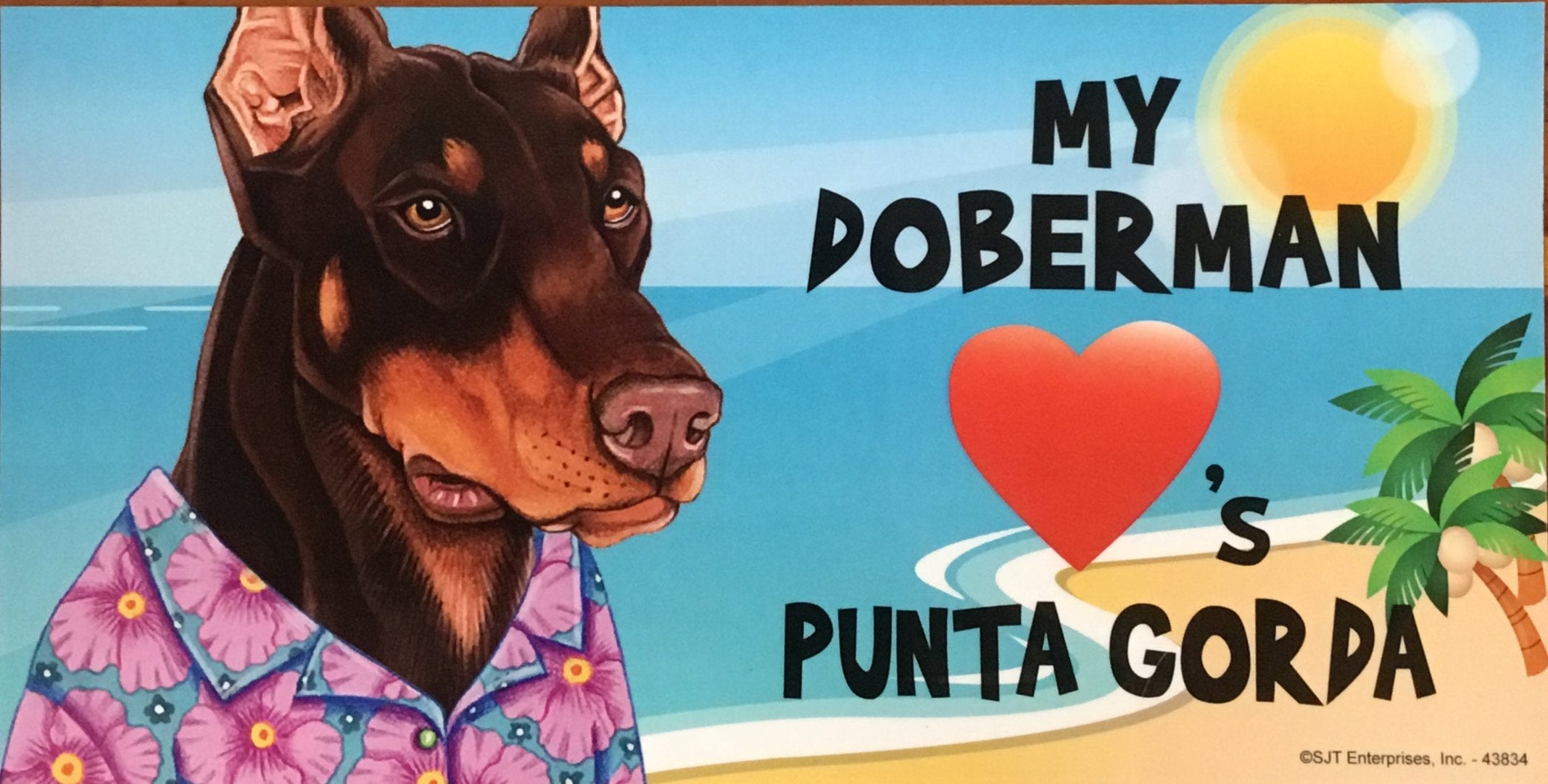 My Doberman Loves Punta Gorda - Car Magnet