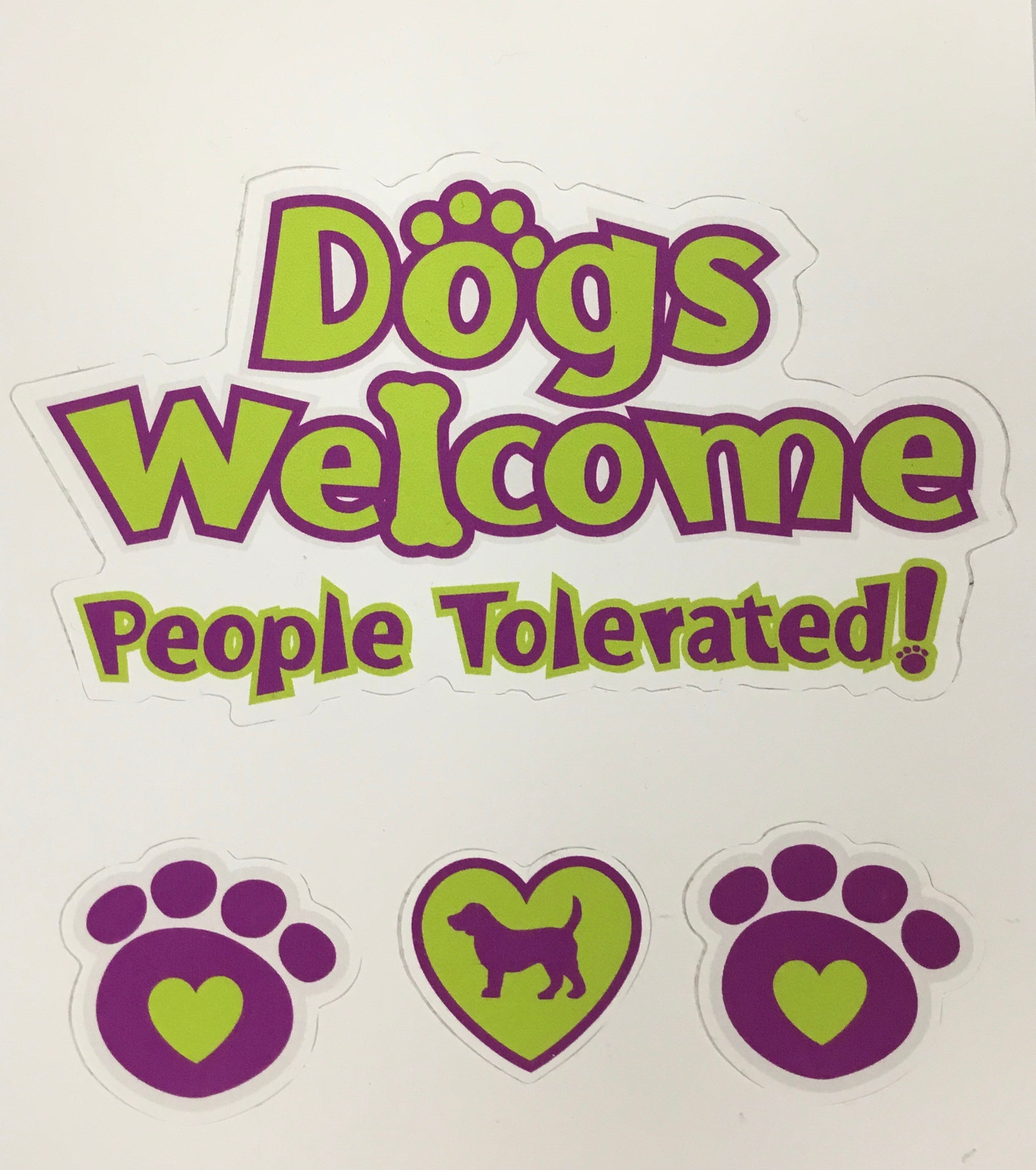 Vinyl Decal - Dogs Welcome – Salty Paws
