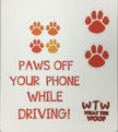 Vinyl Decal - Paws Off Your Phone