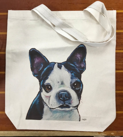 Boston Terrier Shopping Bag, Dog Tote Bag